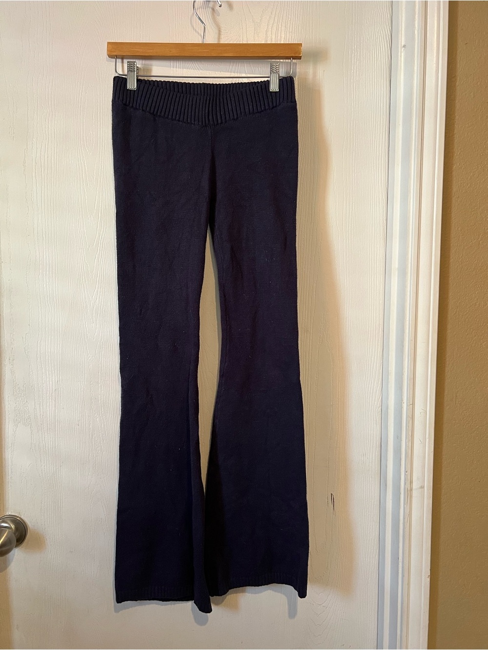 Forever 21 Navy Blue Sweater Knit Flare Lounge Pants Women  Size S